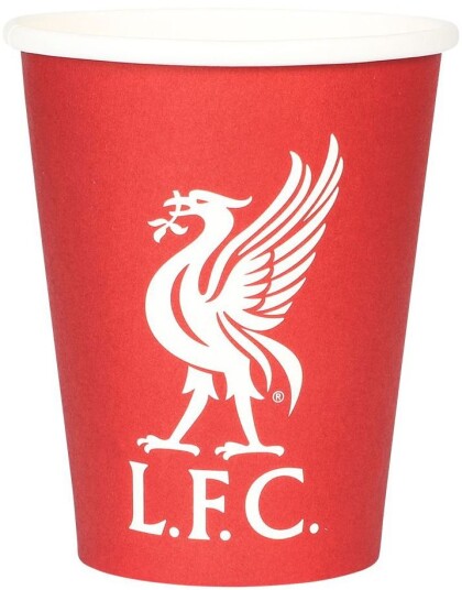 8 stk Engangskopper Liverpool FC 250 ml