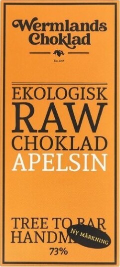 Wermlands Raw sjokolade appelsin 50 g Wermlands Raw sjokolade appelsin 50 g
