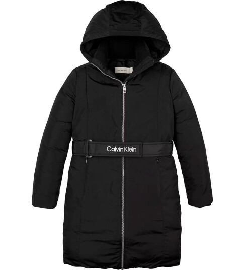 Calvin Klein Classic Belted Coat Black 170