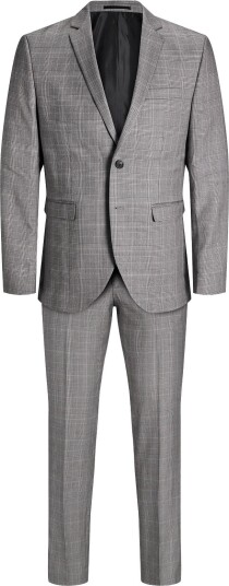 Jack & Jones Jprfranco Check Suit Grey 56