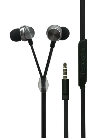 2GO In-Ear Stereo-Headset "Luxury" - anthrazit Zipper-Style