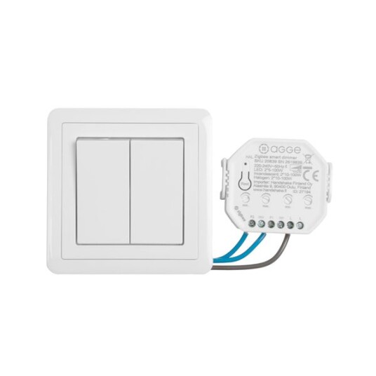 Agge Dimmer 2 gangs Zigbee Push Dimmer RC 2x100W Agge Dimmer 2 gangs Zigbee Push Dimmer RC 2x100W