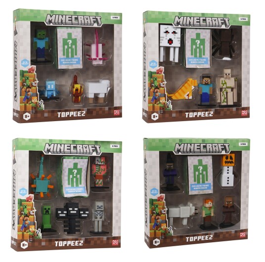MINECRAFT 3D figur 6 pakning Deluxe eske asst 2060MC