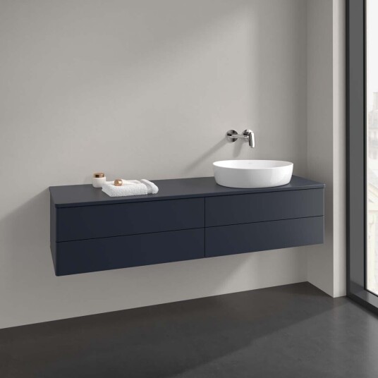 Villeroy & Boch Antao Servantskap med 4 skuffer 160x50x36 cm u/lys Blå Matt Villeroy & Boch Antao Servantskap med 4 skuffer 160x50x36 cm u/lys Blå Matt