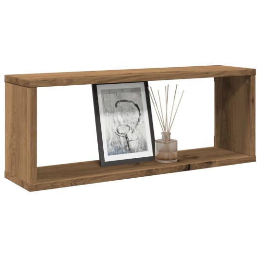  Vegghyller kube 4 stk artisan eik 60x15x23 cm konstruert tre 8721158439437