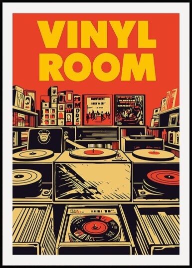 Vinyl Room Art Print Poster Plakat / 40x50cm Vinyl Room Art Print Poster Plakat / 40x50cm