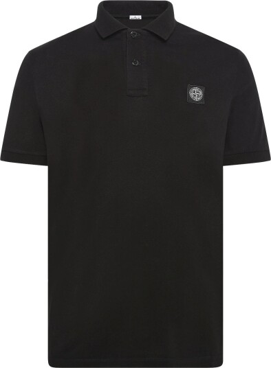 Stone Island Men"s Black Polo Shirt BLACK L