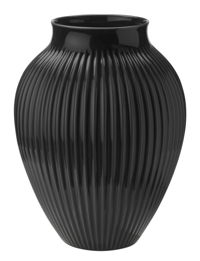 Knabstrup Keramik Vase Riller Black H35CM