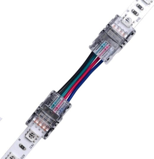 Samler med ledning til LED stripe 10mm RGB IP65 5V 24V