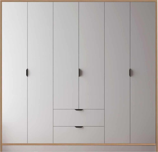 Olyros garderobe 190x182 cm - Hvit