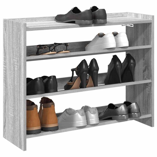 Skohylle grå sonoma 80x25x61,5 cm konstruert tre 8721158649508 Skohylle grå sonoma 80x25x61,5 cm konstruert tre 8721158649508
