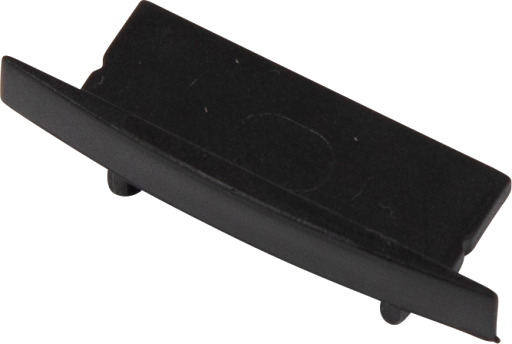Ansell Lighting endestykke uten hull 9,7x30,6 mm svart