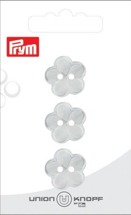 Prym Prym Plastknappblomst Hvit 18 Mm 3 Stk 