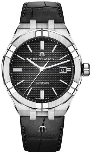 Maurice Lacroix Herreklokke AI6008 SS001 330 1 Aikon Sort/Lær Ø42 mm Maurice Lacroix Herreklokke AI6008 SS001 330 1 Aikon Sort/Lær Ø42 mm
