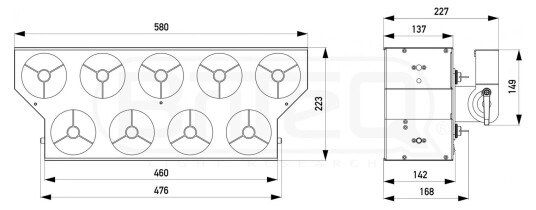 Briteq Bt-Nonabeam 9x 60w Cw/ww Leds + Rgb Glow