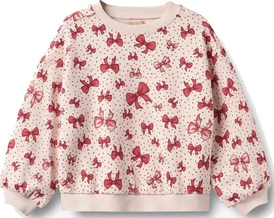 Wheat Sweatshirt L/S Lia ALMOND PEACH BOWS 98