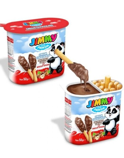 Jimmy The Panda Cream Chocolate Brødpinner og Sjokolade 52 gram