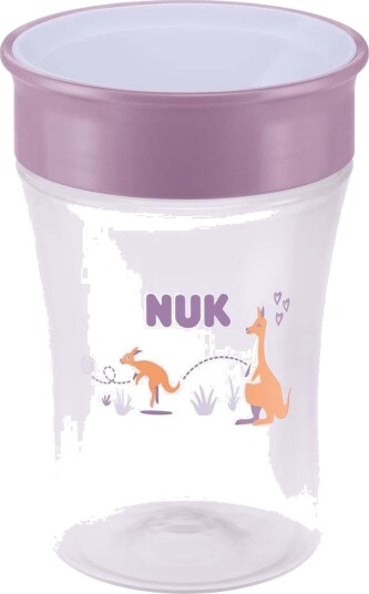 NUK First Choice Learner Cup Magic Kangaroo Tutekopp, Lilla