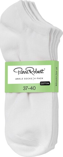Pierre Robert Ankle Socks Cotton X4 White 37 40 Pierre Robert Ankle Socks Cotton X4 White 37 40
