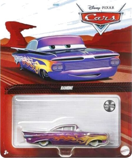 Mattel Cars Ramone 1:55 metallbil ??? Lilla med flammer 3+ ??r Mattel Cars Ramone 1:55 metallbil ??? Lilla med flammer 3+ ??r