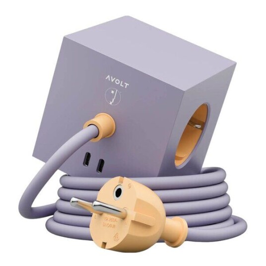 Avolt Grenuttak Square 1 Bauhaus Archiv USB C 1,8 m Lavender Glow