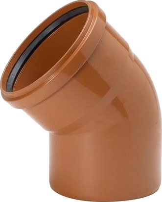 Uponor 200 Mm 45 Gr. Pvc-Kloakbøjning