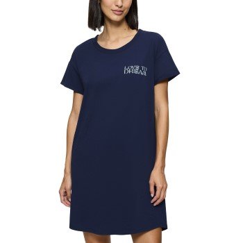 Triumph Nightdress Short Sleeve Marine bomull 44 Dame Triumph Nightdress Short Sleeve Marine bomull 44 Dame