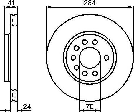 BOSCH 0 986 478 717 Bremseskive