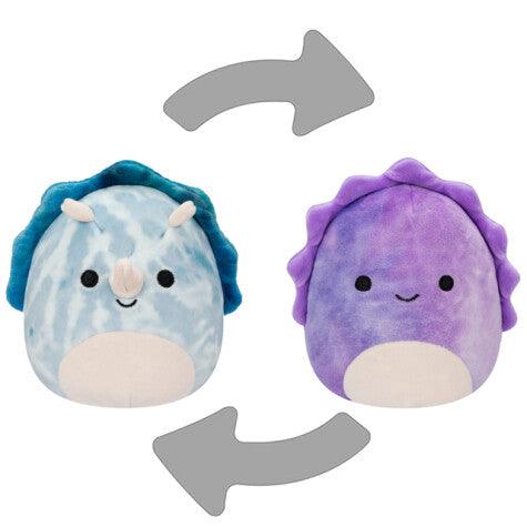 Squishmallows Flip A Mallow 13 cm P17 Delilah The Purple Dino/Jerome The Blue Dino