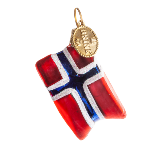 Brink Nordic Juletrepynt norsk flagg 4 cm Brink Nordic Juletrepynt norsk flagg 4 cm