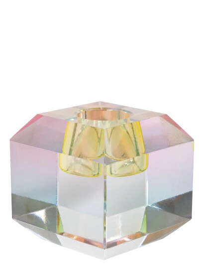 C"est Bon Crystal Candle Holder - Multi/patterned - H6CM C"est Bon Crystal Candle Holder - Multi/patterned - H6CM