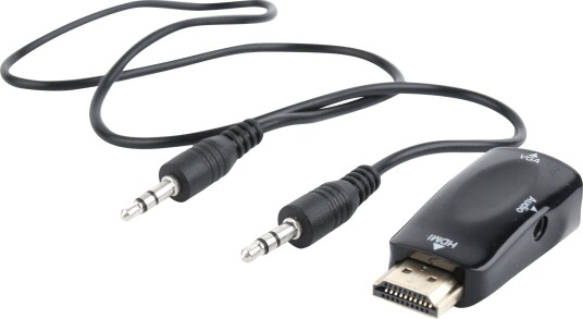 Gembird Videokonverter HDMI til VGA med Lyd - Svart Gembird Videokonverter HDMI til VGA med Lyd - Svart