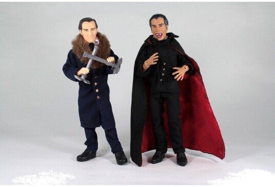 Horror Hammer Dracula and Van Helsing Collectible Action Figure 2 Pack with Collectible Coin