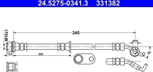 ATE 24.5275 0341.3 Bremseslange