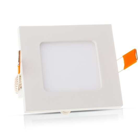 V Tac 12x12cm 6W LED innbyggingspanel Hull: 11x11 cm Mål: 12x12 cm 230V Kulør : Varm