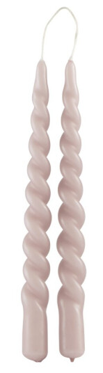 IHR  Vridde lys 24 cm 2 stk rosa