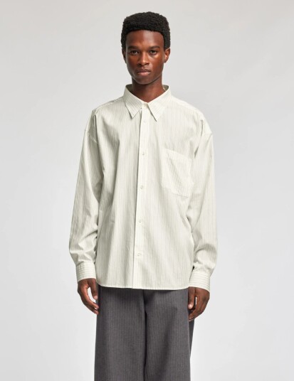 Annarr Anrvolund Stripe Tex Shirt Ls Beige XL