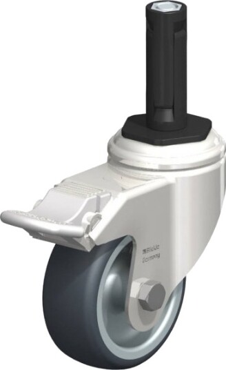 Blickle 853112 Lkrxa-Tpa Styrehjul Med Brems 80G-11-Fi-Exr12, Hjuldiameter 80 Mm, Maks 100 Kg, 1 Stk