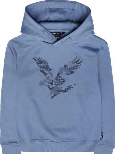 Lyle & Scott Pixelated Eagle Print Hoodie Blue 134 140 Lyle & Scott Pixelated Eagle Print Hoodie Blue 134 140
