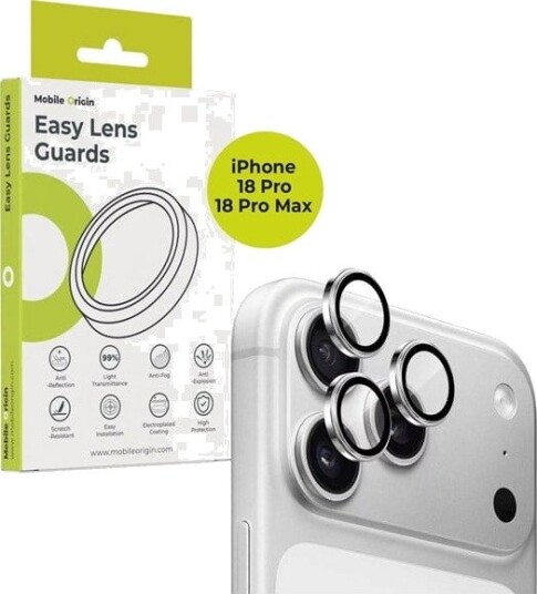 Mobile Origin Easy Lens Guards iPhone 18 Pro/18 Pro Max - Silver