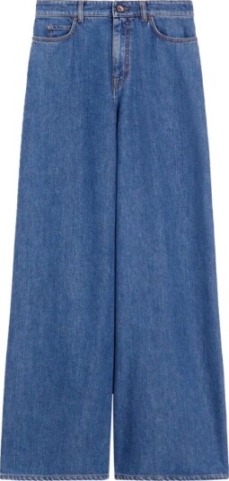 Max Mara Dame Jeans Blå L,
