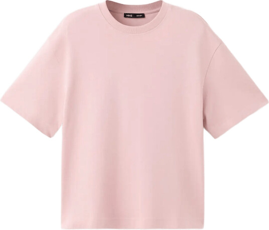 Mango Oversized Short Sleeved T Shirt Pink XS