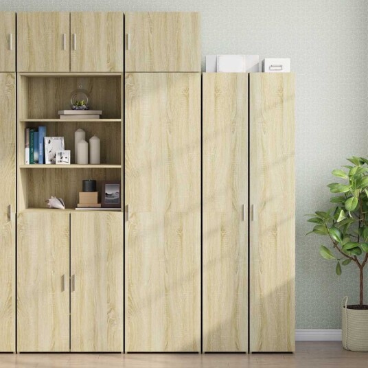 Smalt oppbevaringsskap sonoma eik 50x42,5x225 cm konstruert tre