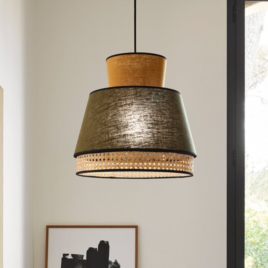 Hengelampe MARKET SET Singapour M dimmbar Grønn Stue Stoff / Tekstil Design 37.5 Grønn