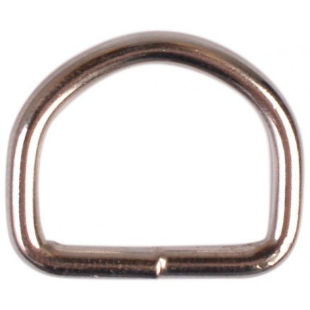 Læderiet D ring nikkel 16 mm 1 stk