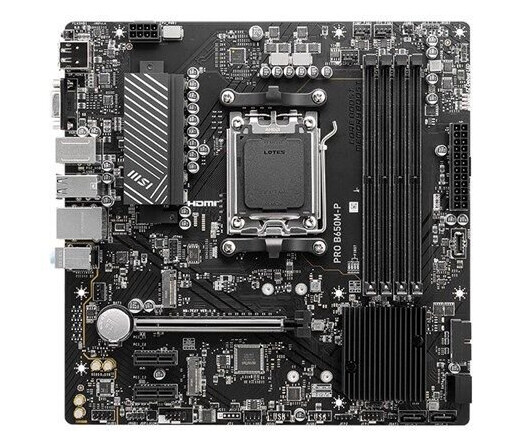 MSI PRO B650M-P Micro ATX Hovedkort med Socket AM5 og DDR5 Støtte MSI PRO B650M-P Micro ATX Hovedkort med Socket AM5 og DDR5 Støtte