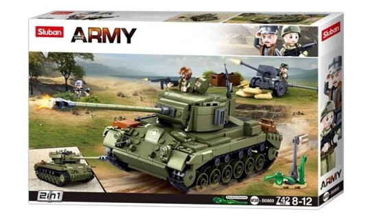 Sluban Army Medium Tank Green Sluban Army Medium Tank Green