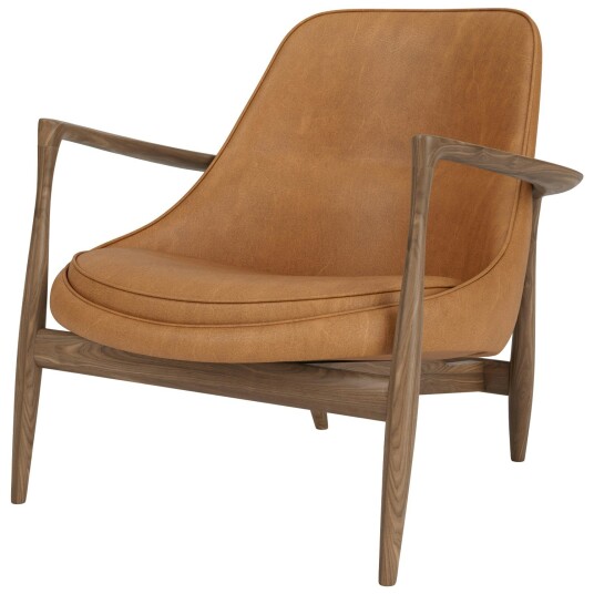 Audo Copenhagen Elizabeth Lenestol Valnøtt / Dunes Cognac Skinn