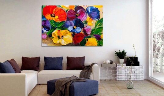 Tavle Spring Pansies 60X40 Artgeist sp. z o. o.