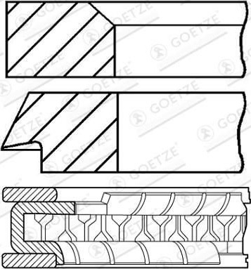 Stempelringsett GOETZE ENGINE 08-446605-00